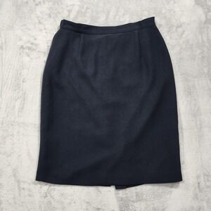 Vintage Ingenuity Skirt Womens 10 Blue Pencil Knee Length‎ Lined Office Workwear